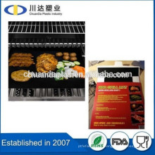 Échantillon gratuit PTFE pas de déchets réutilisables non bâche barbecue plaques de cuisson plaques lourdes bbq grill mat